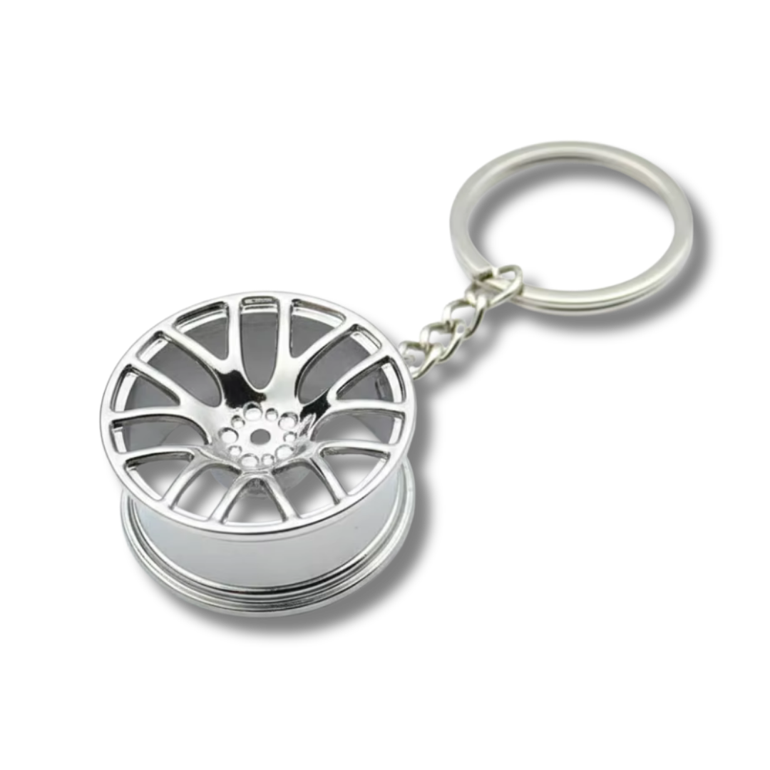 Felgen Schlüsselanhänger aus Metall, Silber