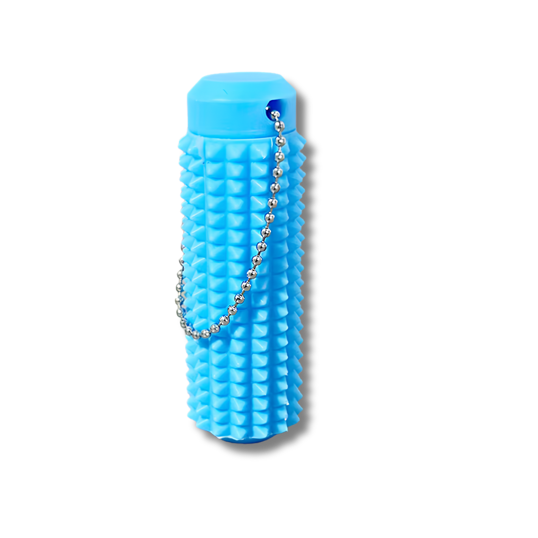 Fidget Schlüsselanhänger mit Geheimfach, Hellblau, 8.8 cm