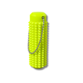Fidget Schlüsselanhänger mit Geheimfach, Neongelb, 8.8 cm