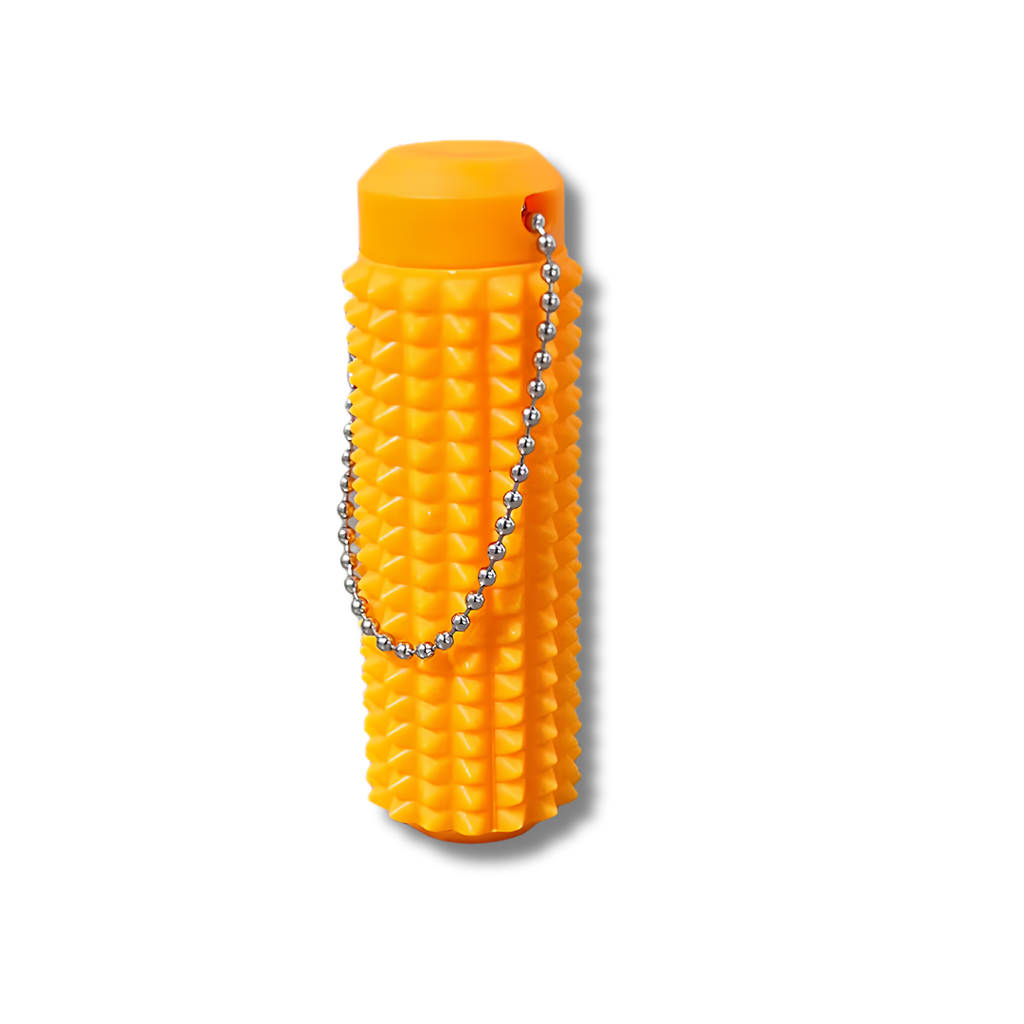 Fidget Schlüsselanhänger mit Geheimfach, Orange, 8.8 cm