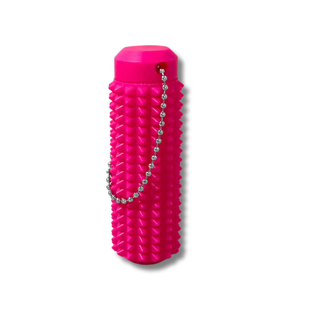 Fidget Schlüsselanhänger mit Geheimfach, Pink, 8.8 cm
