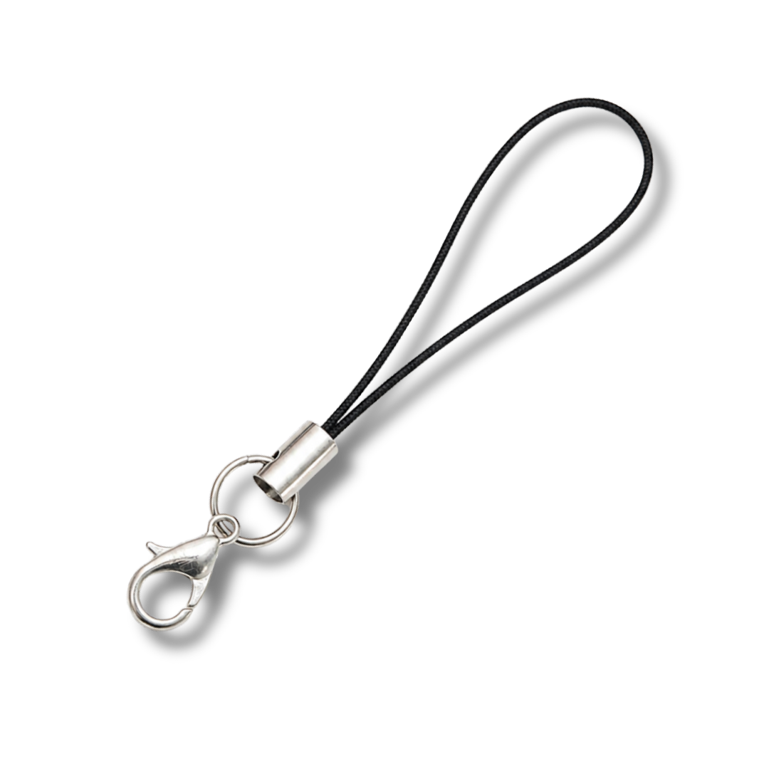 Karabiner Phone Strap für Mini Kameras & Schlüsselanhänger, Schwarz