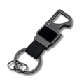 Flaschenöffner Schlüsselanhänger mit Karabiner, Schwarz, 9.3 cm