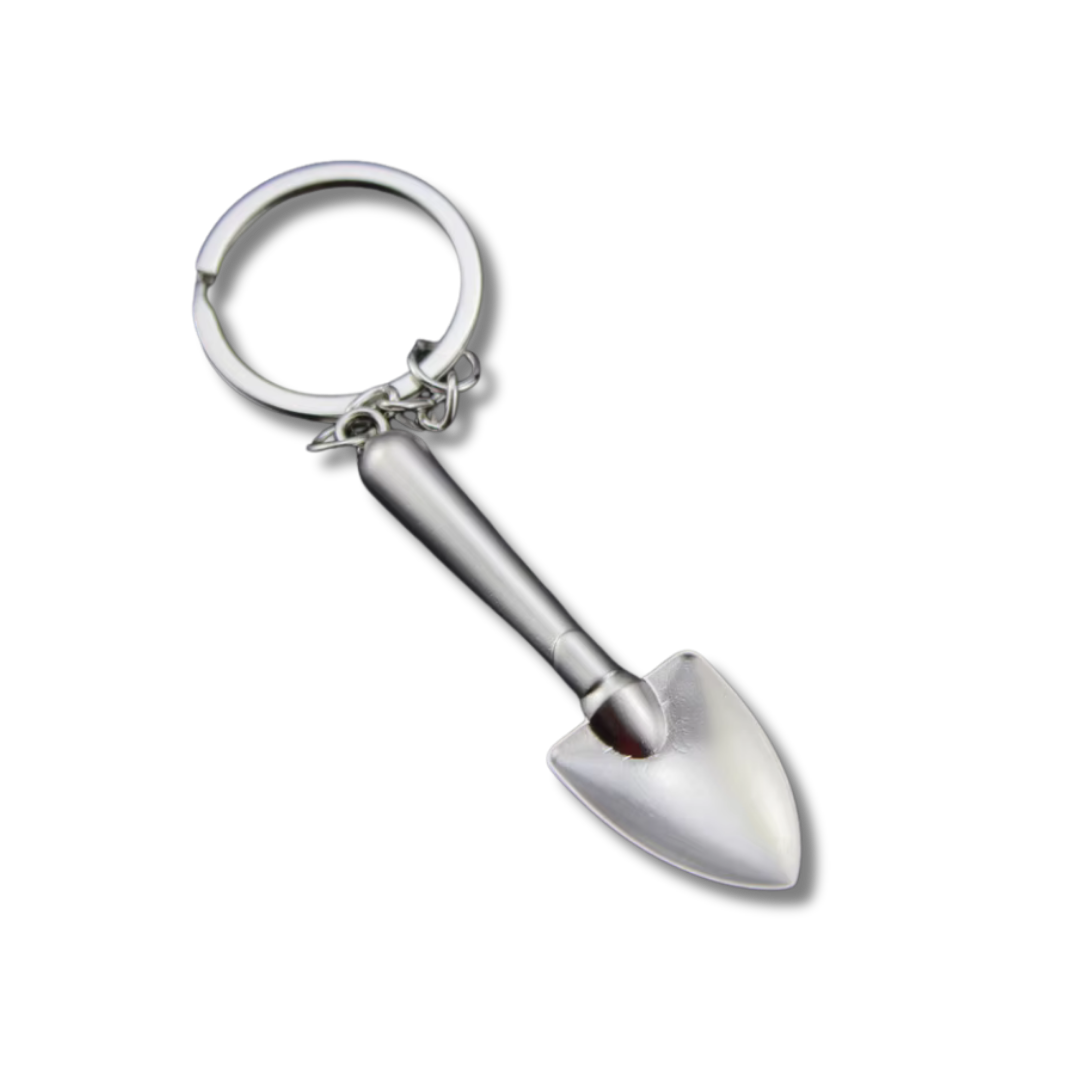 Mini-Werkzeug Schlüsselanhänger Schaufel, Silber