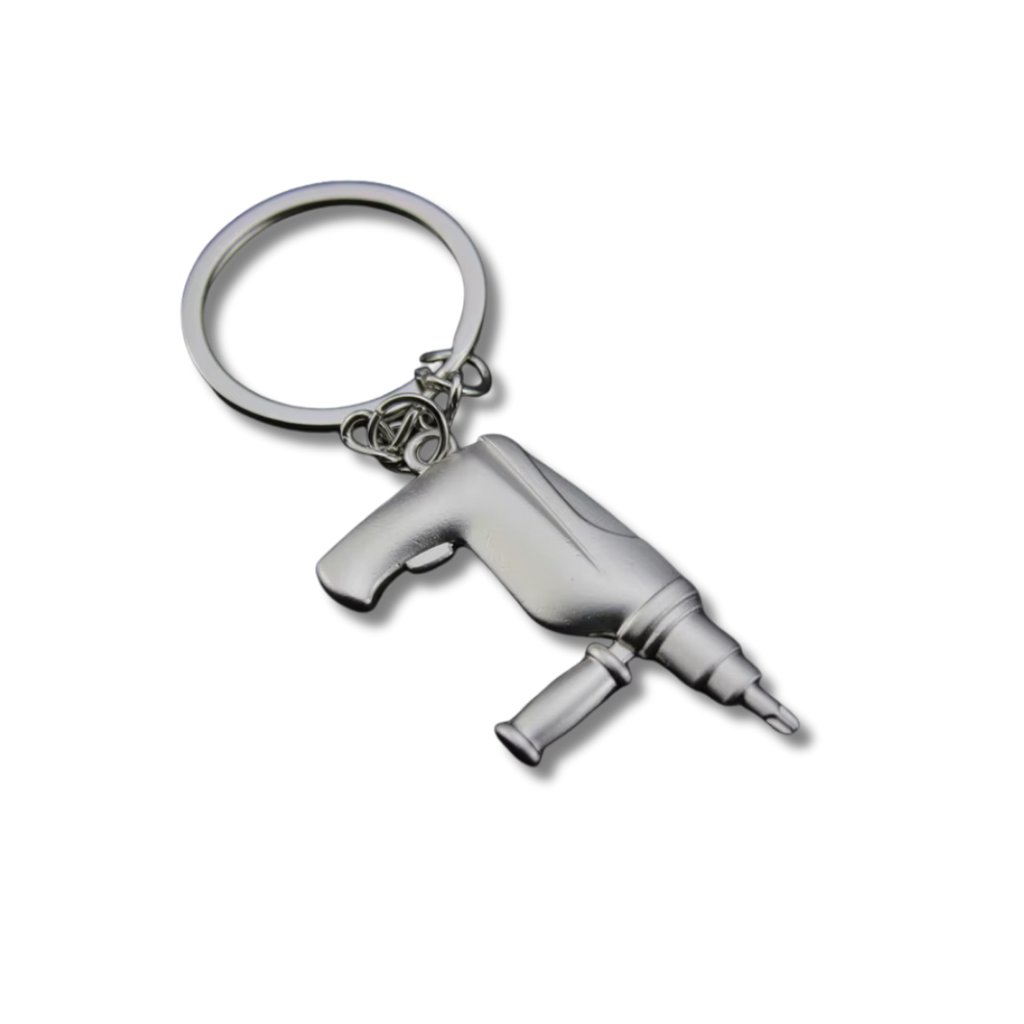 Mini-Werkzeug Schlüsselanhänger Bohrmaschine, Silber