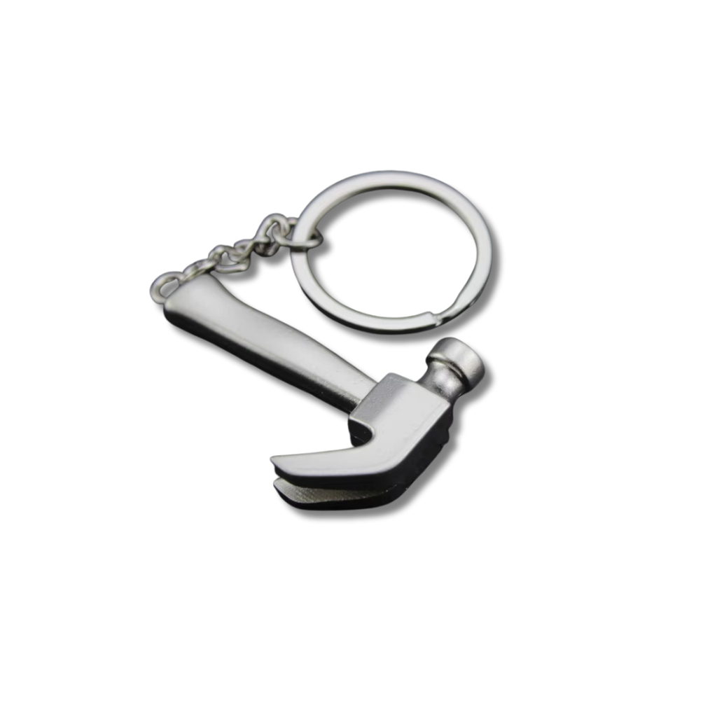 Mini-Werkzeug Schlüsselanhänger Hammer, Silber