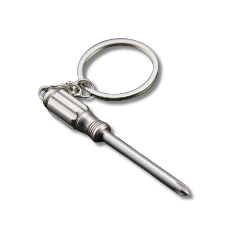 Mini-Werkzeug Schlüsselanhänger Schraubendreher, Silber