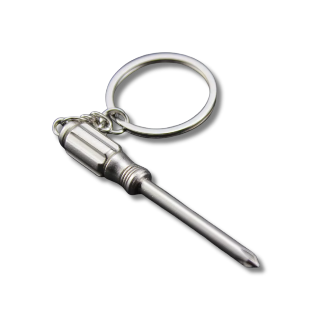 Mini-Werkzeug Schlüsselanhänger Schraubendreher, Silber