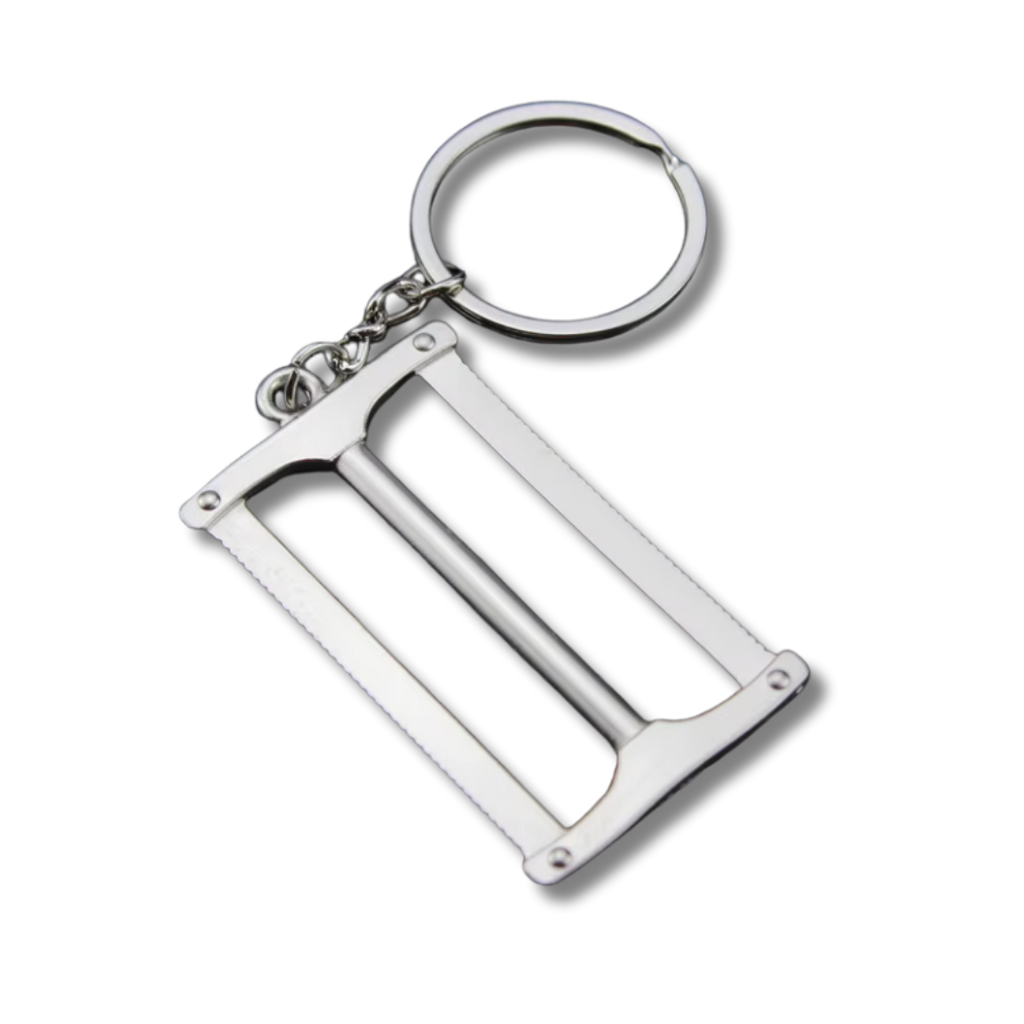 Mini-Werkzeug Schlüsselanhänger Zimmermannssäge, Silber