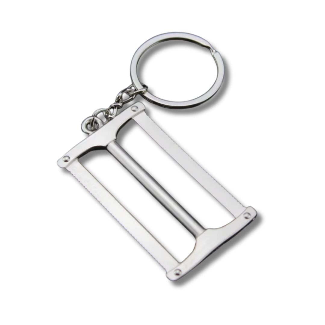 Mini-Werkzeug Schlüsselanhänger Zimmermannssäge, Silber