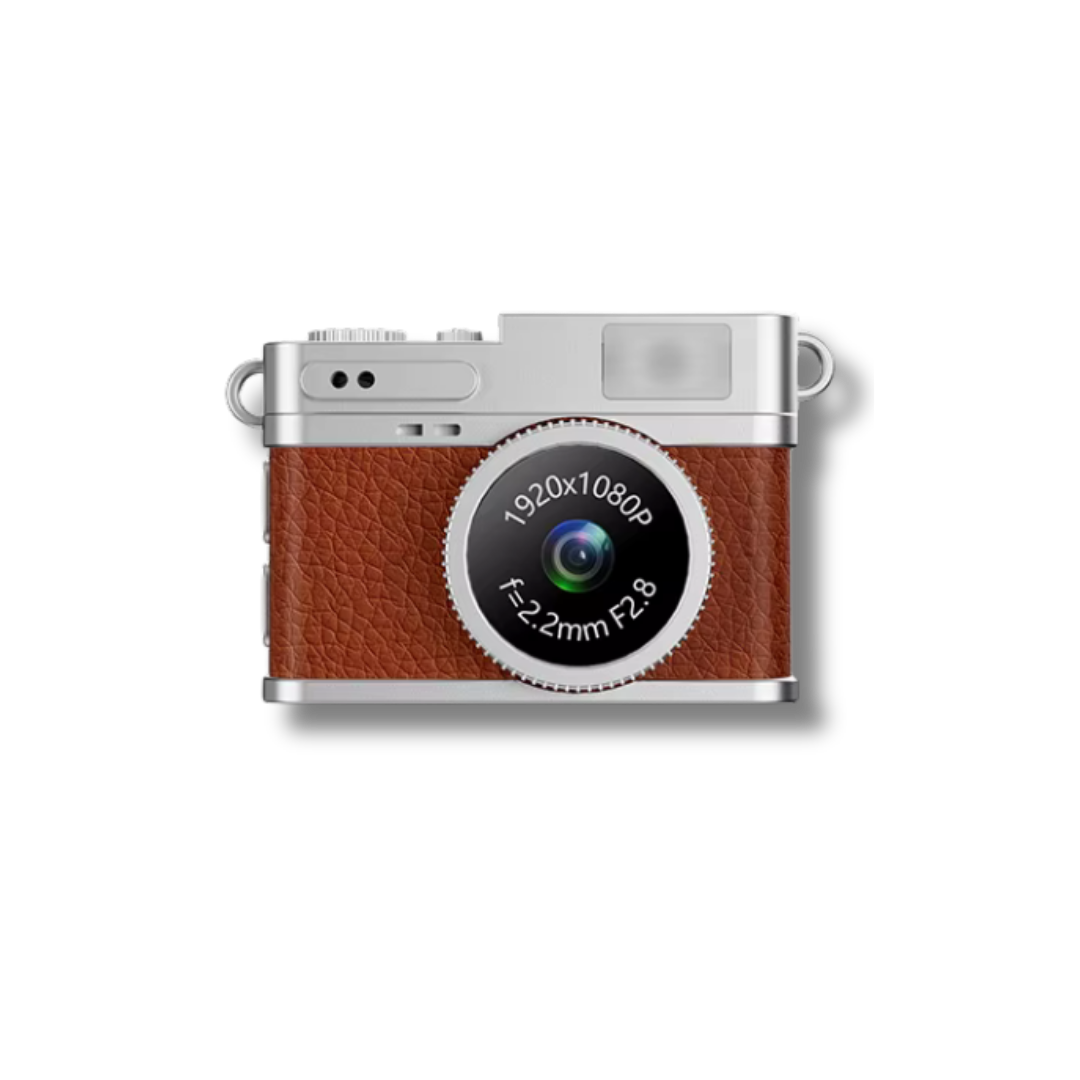 Mini Kamera Classic Retro Edition, Braun/Silber