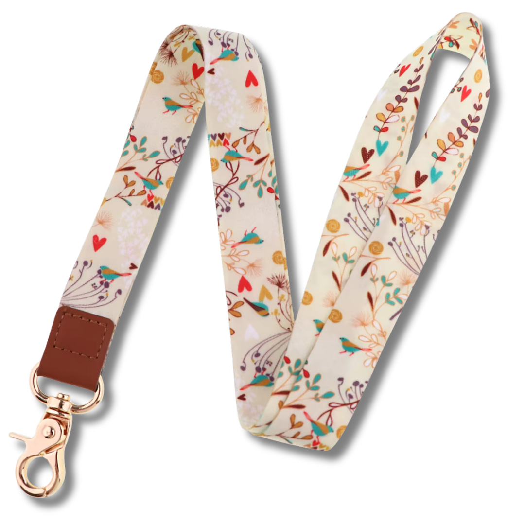 Schlüsselband Birds & Flowers, 45 cm