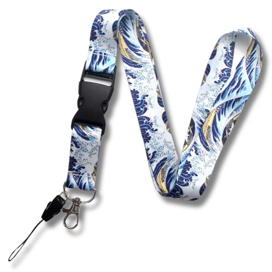 Schlüsselband Wild Waves mit Schnellverschluss, 45 cm
