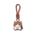Schlüsselbund mit Angry Dog Anhänger, Braun, 21 cm