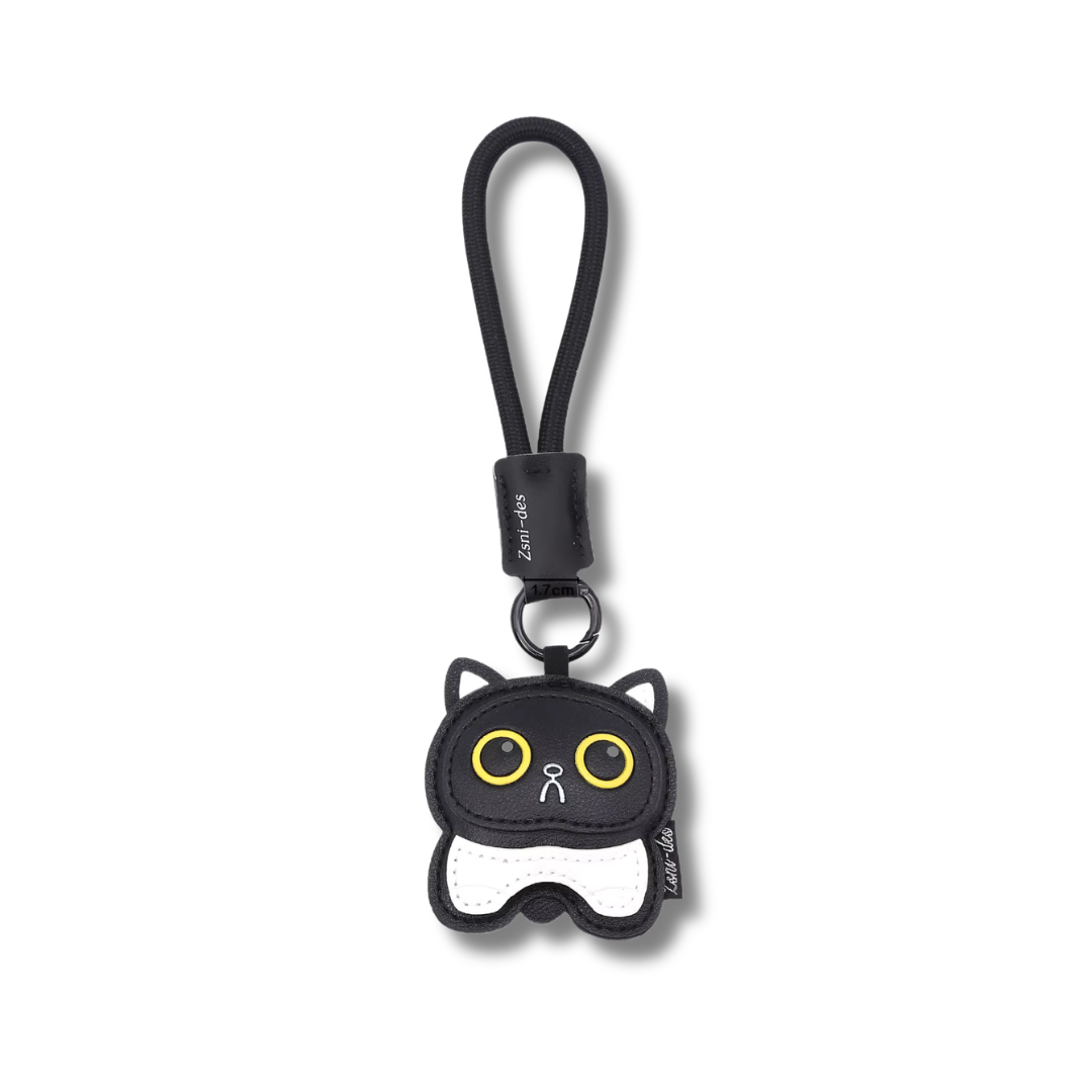 Schlüsselbund mit Cute Dog Anhänger, Schwarz, 21 cm