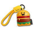 Schlüsselbund mit Burger Anhänger, Gelb, 21 cm