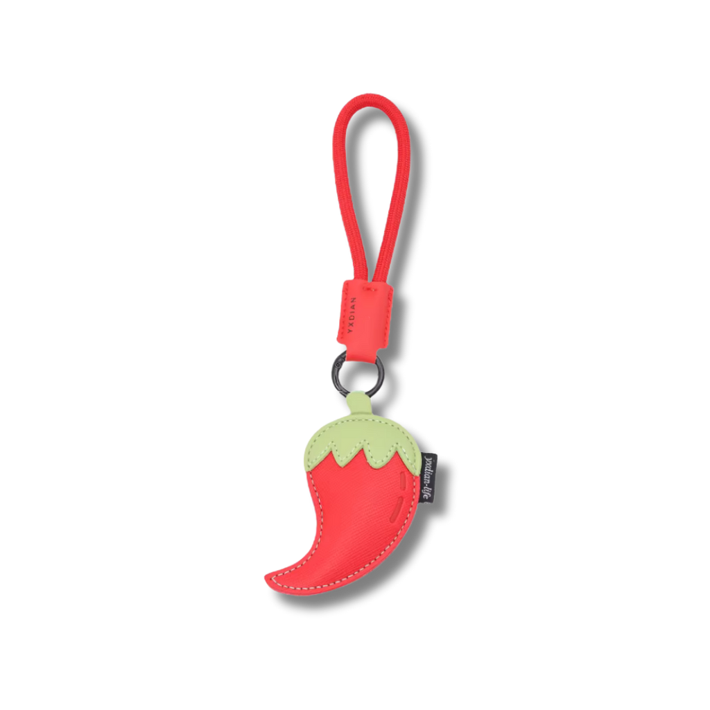 Schlüsselbund mit Chili Anhänger, Rot, 21 cm