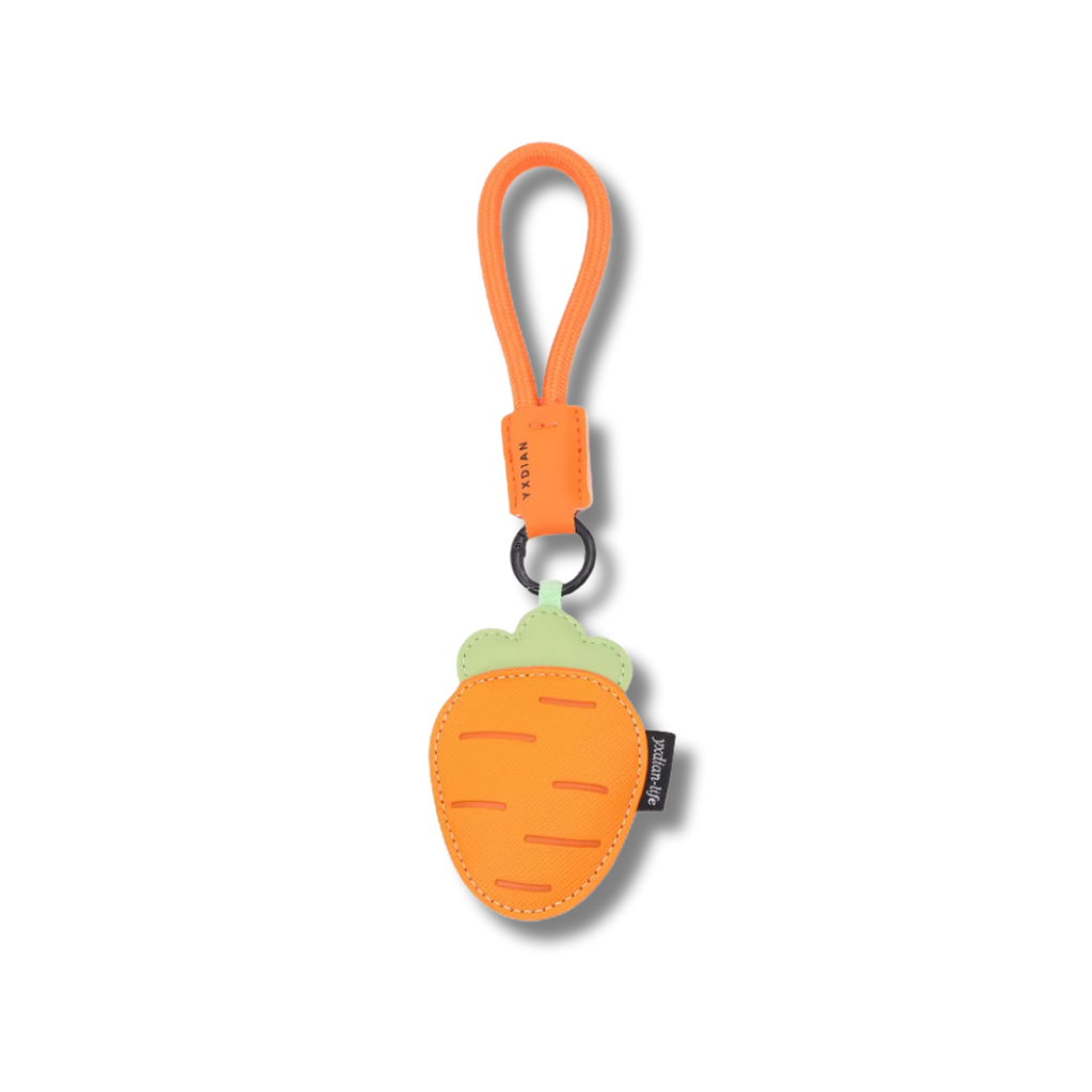 Schlüsselbund mit Karotten Anhänger, Orange, 21 cm
