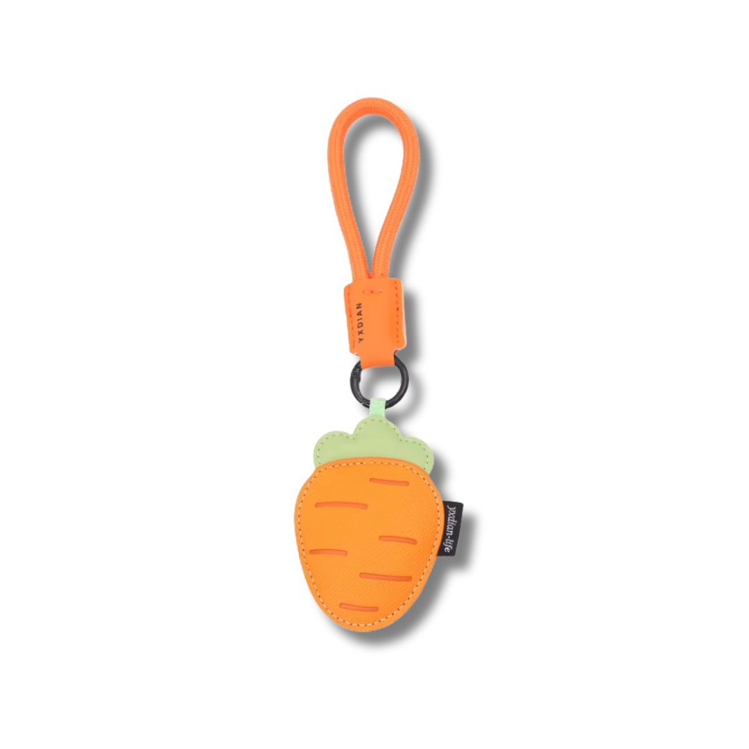 Schlüsselbund mit Karotten Anhänger, Orange, 21 cm
