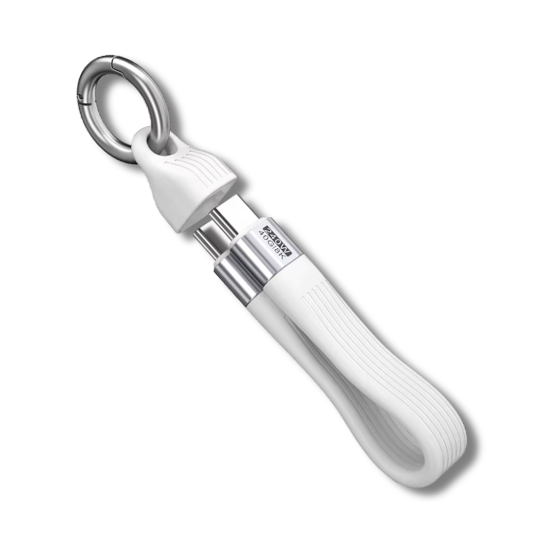USB-C Datenkabel für Mini Kameras & Smartphones, Weiss, 13 cm