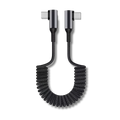 USB-C Spiralkabel für Mini Kameras & Smartphones, Schwarz, 25 bis 80 cm
