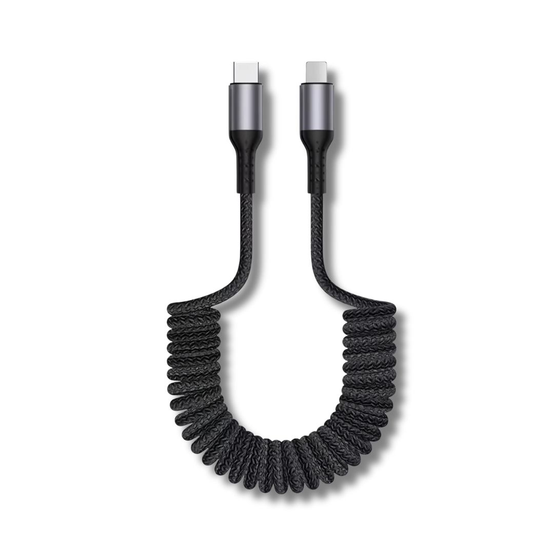 USB-C auf Lightning Datenkabel für Mini Kameras & iPhone, Schwarz, 13 cm