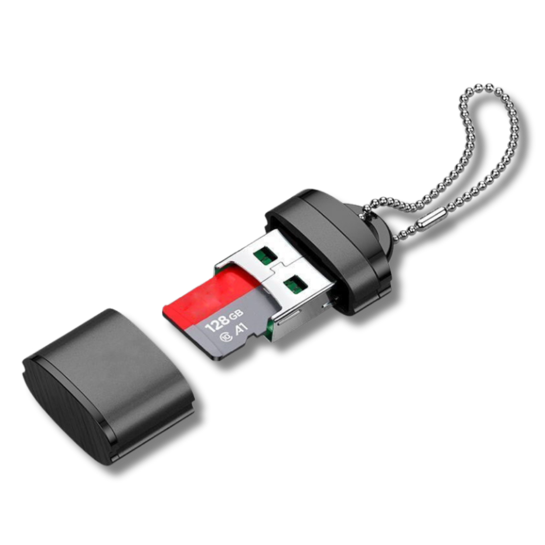 USB Kartenleser für Micro SD Karten, Schwarz